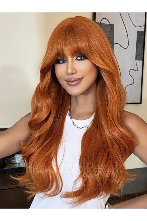 Bakır Perçemli Dalgalı Vip Peruk - 3