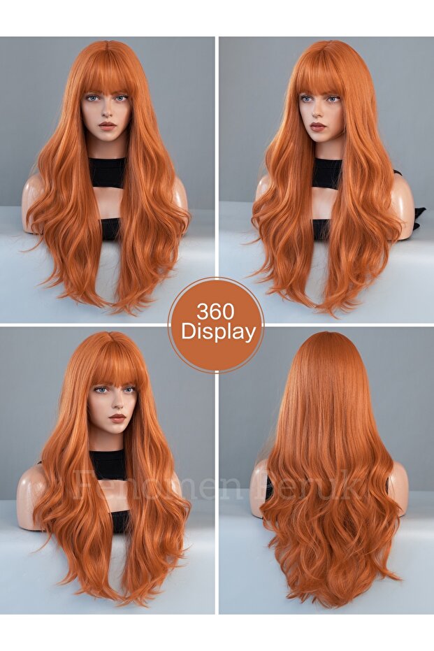 Bakır Perçemli Dalgalı Vip Peruk - 7