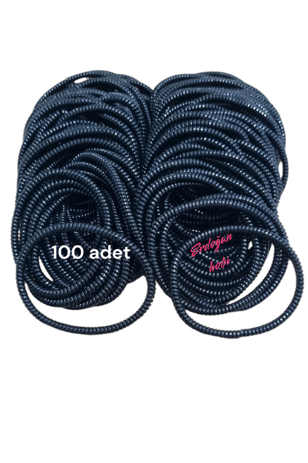 Spiral Rubber Hair Clip 100 Pieces (Thin) Pasta Buckle Rubber Wristband Hotel Bath Key Bracelet