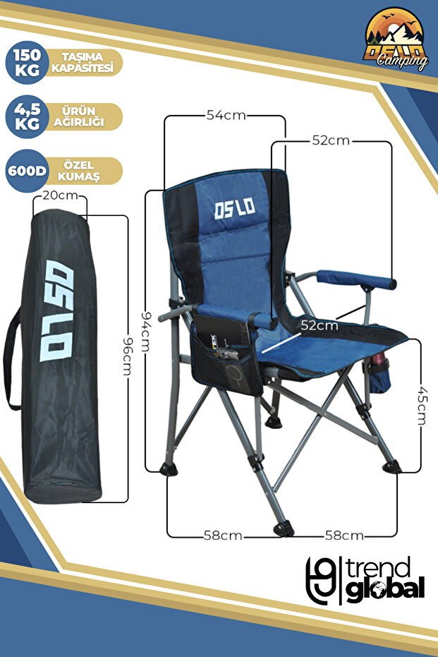 Lüks Katlanabilir Kamp Sandalyesi - 2