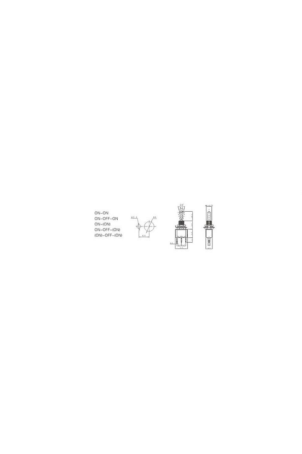 BE-140 Toggle Switch ON-OFF-ON 6mm Mts-103 Mini 3 Kademeli Anahtar - 2