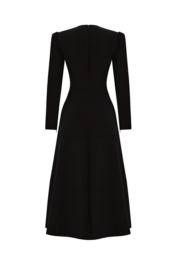 Bisiklet Yaka Regular Elbise - 2