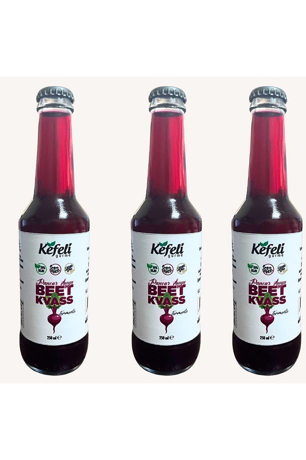 Kvass pancar suyu 3 adet 250 ml cam şişe - 3