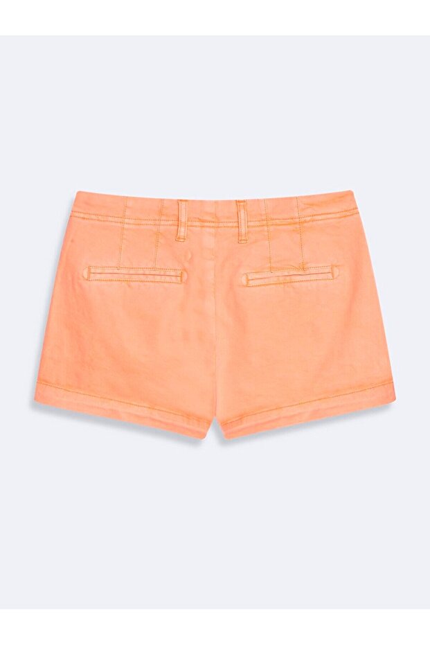 Gabardin Mini Turuncu Şort - 2
