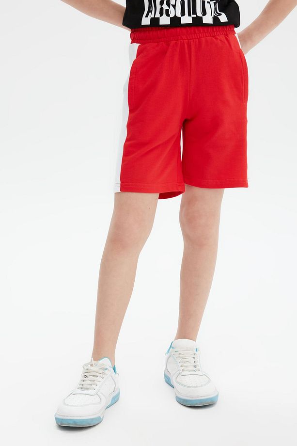 Bg Store Erkek Çocuk Kırmızı Şort 23ss0bk1570 - 2