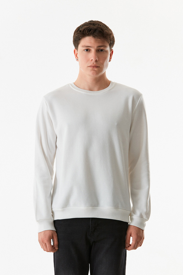 Basic Crew Neck Sweatshirt - 7