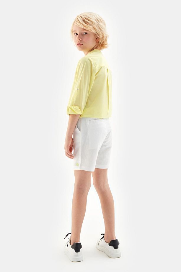 Bg Store Erkek Çocuk Beyaz Şort 23ss1nb3123 - 4