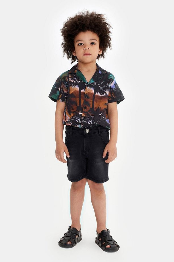 BG Store Erkek Çocuk Siyah Şort 23SS0NB3112 - 1