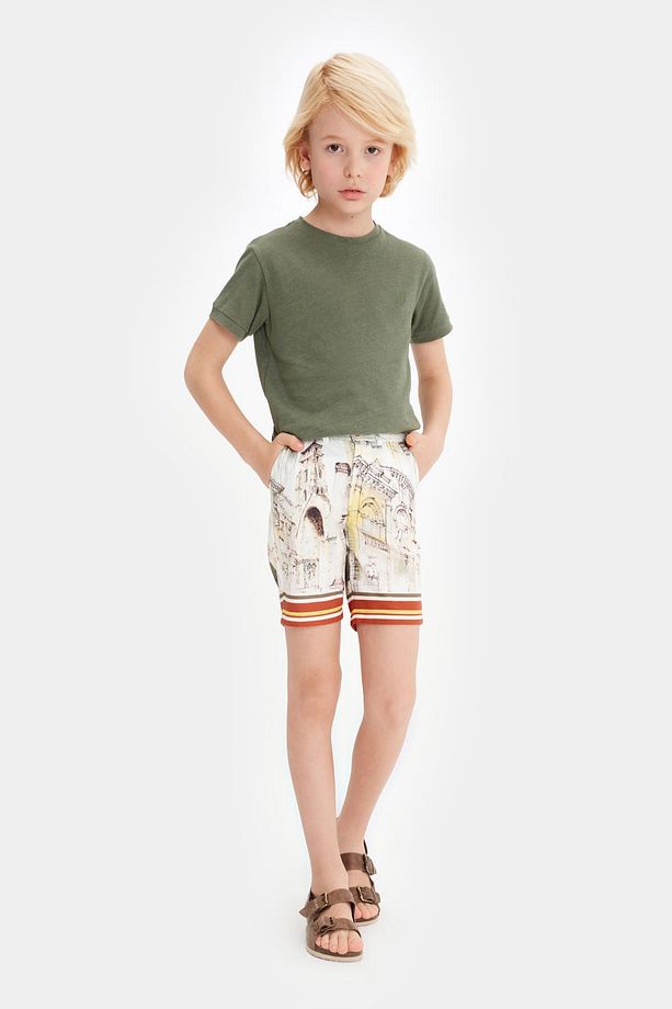 Bg Store Erkek Çocuk Desenli Şort 23ss0nb3110 - 1