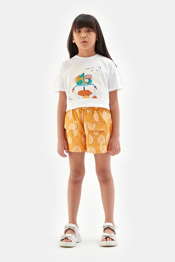 Bg Store Kız Çocuk Oranj Şort 23ss2tj4118 - 1