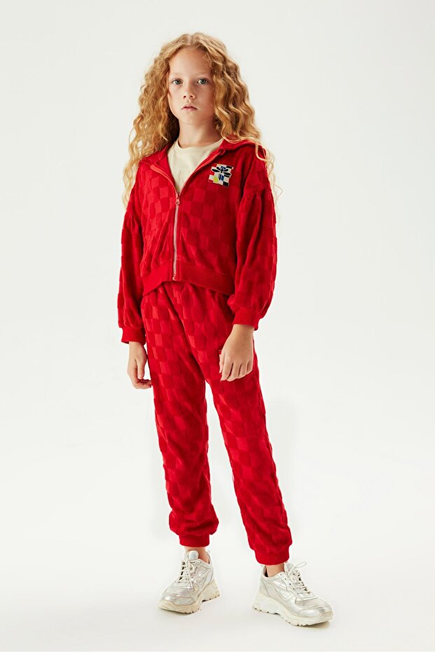 Bg Store Girl's Red Tracksuit Top 23Fw0Tj4424