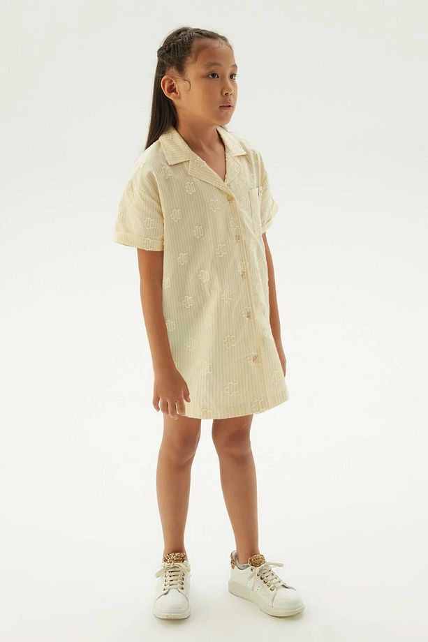 BG Store Kız Çocuk Sarı Pijama Elbise - 1