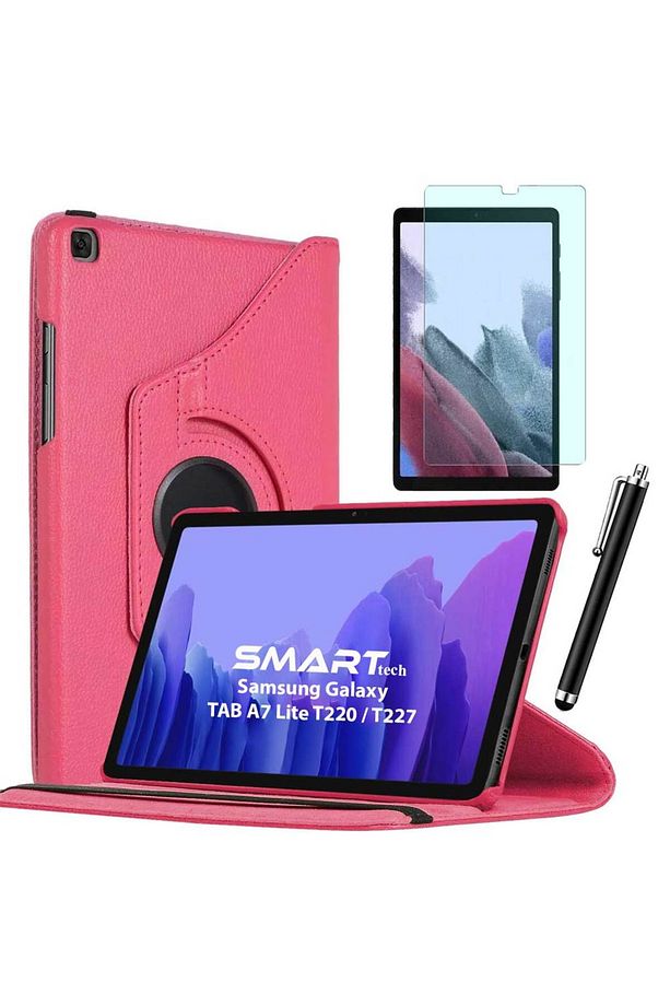 Samsung Galaxy Tab A7 Lite T220 T227 Kılıf Ekran Koruyucu Kalem Set - 1