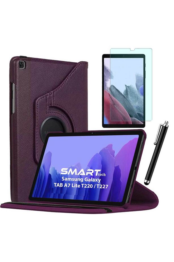Samsung Galaxy Tab A7 Lite T220 T227 Kılıf Ekran Koruyucu Kalem Set - 1