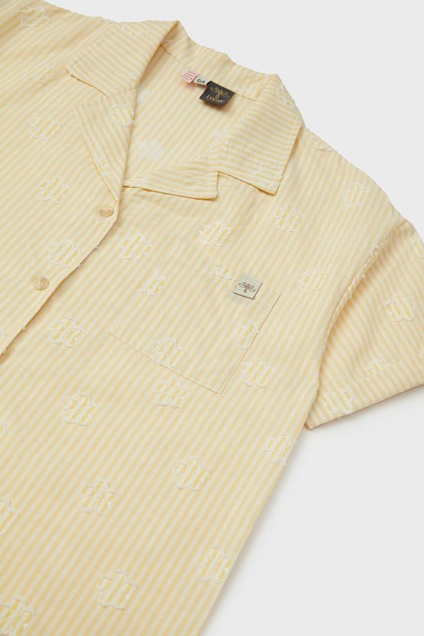 BG Store Kız Çocuk Sarı Pijama Elbise - 7