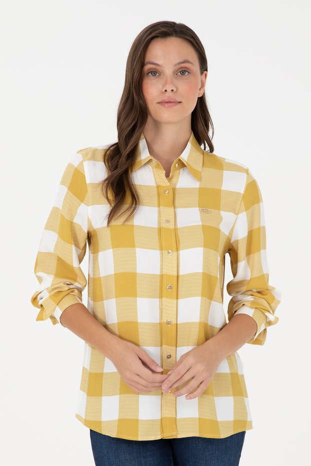 Women's Yellow Long Sleeve Shirt 50291096 -Vr094