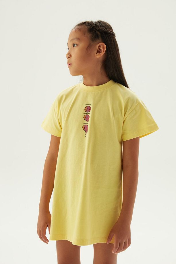 Bg Store Kız Çocuk Sarı Pijama Elbise - 2