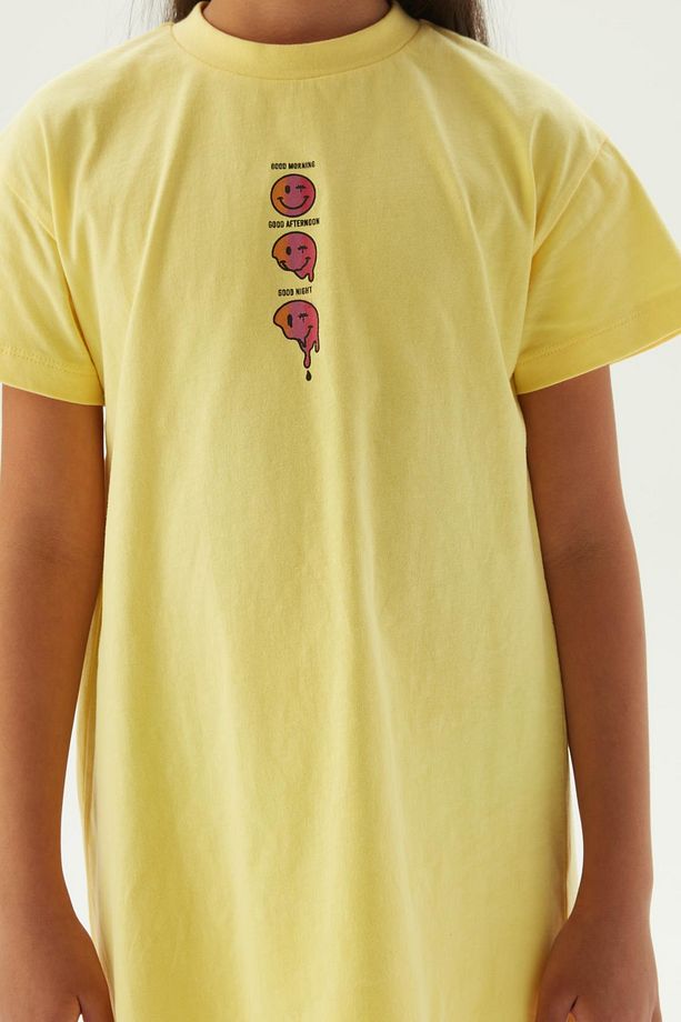 Bg Store Kız Çocuk Sarı Pijama Elbise - 3