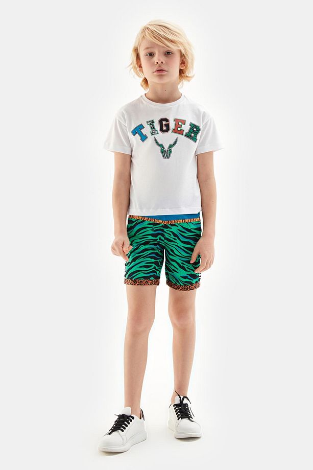 Bg Store Erkek Çocuk Desenli Şort 23ss0nb3129 - 1
