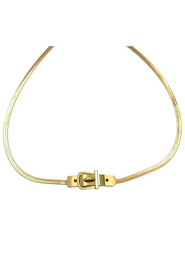 STEEL FLAT CHAIN NECKLACE