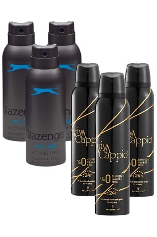 Deodorant Active Sport 150ml X 3 Adet + Viva Cappio Kadın Deodorant 150 ml X 3 Adet - 1
