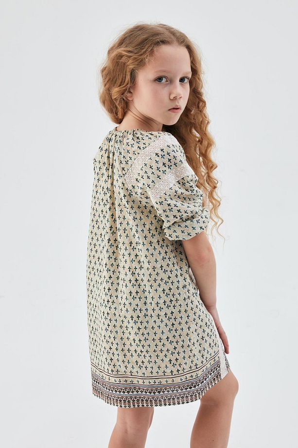 Bg Store Kız Çocuk Desenli Elbise 23psstj4902 - 4