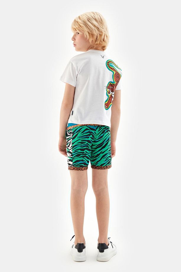 Bg Store Erkek Çocuk Desenli Şort 23ss0nb3129 - 4