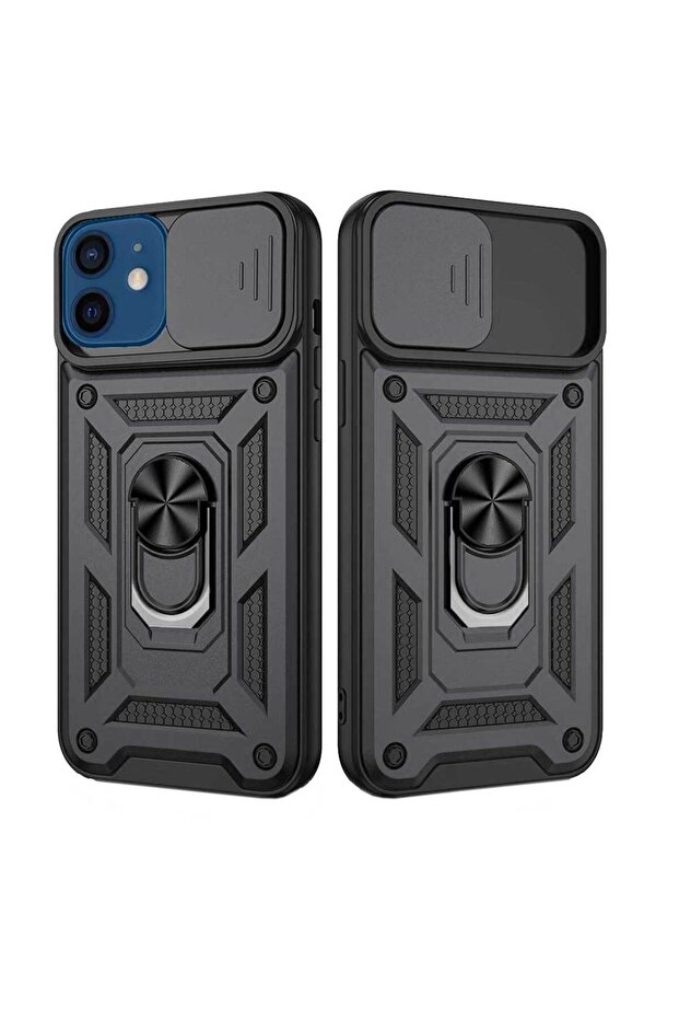 Apple iPhone 12 Mini Compatible Slide-Out Camera Protected Tank Case - 1