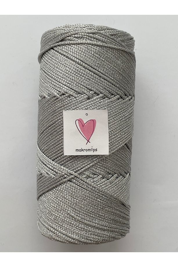SİMLİ POLYESTER MAKROME İPİ PARLAK ABİYE ŞIK IŞILTI  (1 mm200gr220 m) SUPLA ÇANTA HOBİ EL ÖRGÜ - 2
