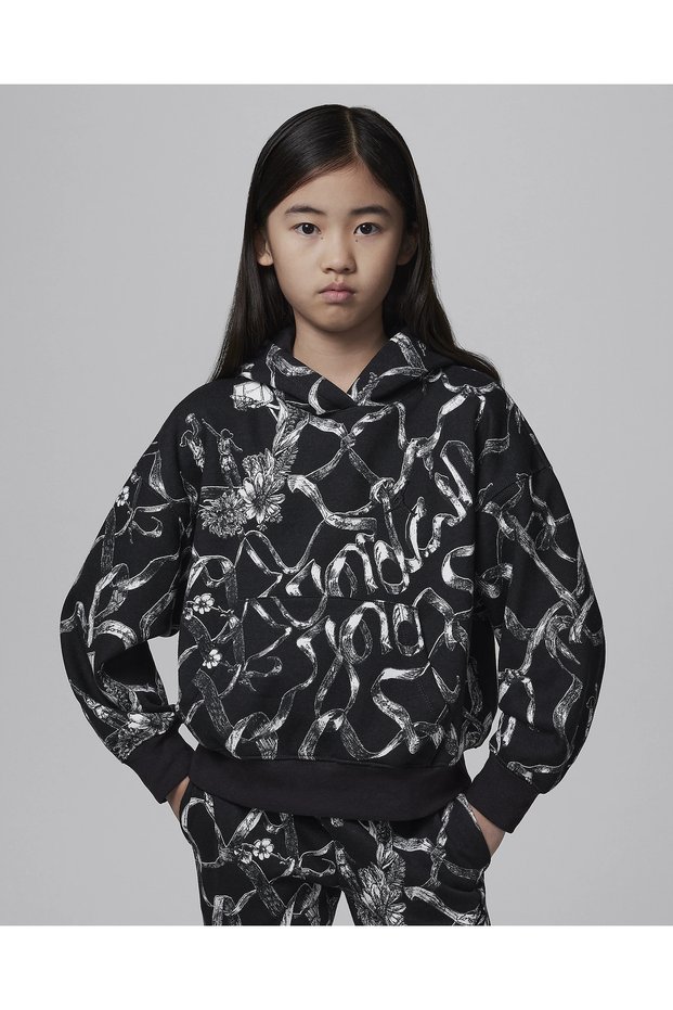 Jordan Wj Brkln Ln Flc Aop Po Hoodie Girl's Sweatshirt 45D374-G0T