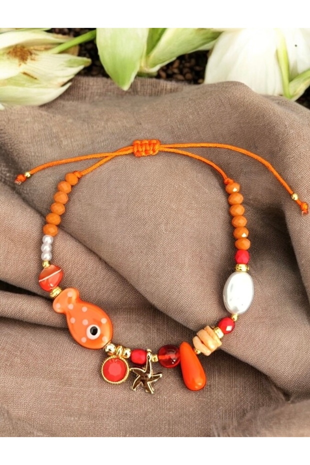 Handmade Glass Bead Fish Women's Bracelet