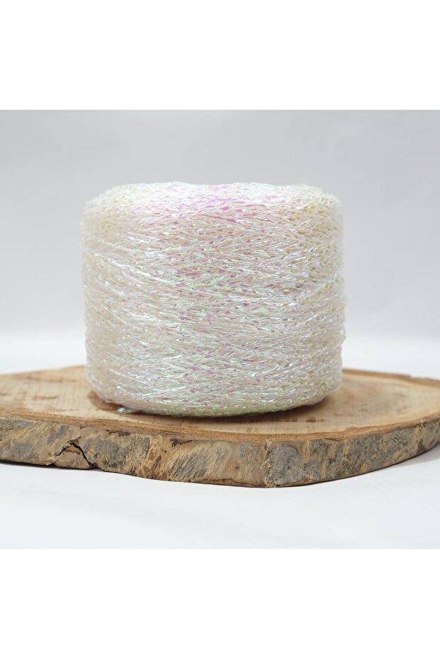 Shiny White Janjan Metallic Twist Hobby Bag