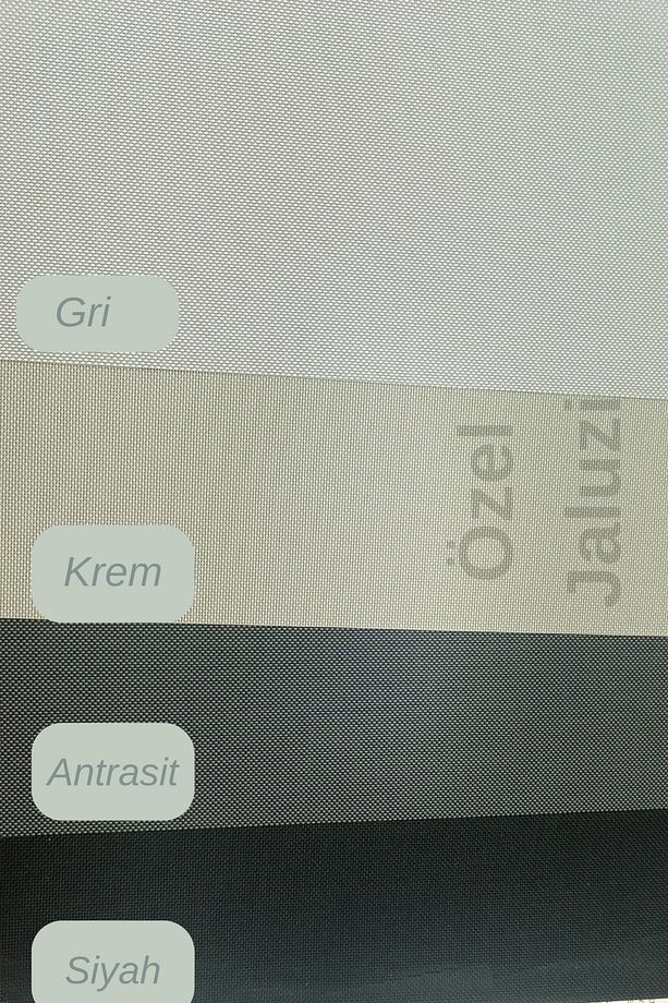 Siyah Screen Kumaş Dikey Perde  Döndürülebilen Tam Açık Ya Da Tam Kapalı  Screen Kumaş Dikey - 2