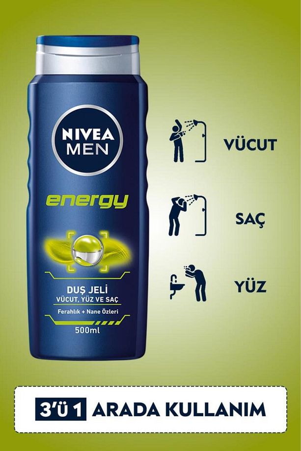 Duş Şamp Energy Erkek 500ml X3 - 3