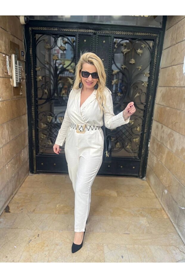 KEMERLİ KREM TULUM - 5