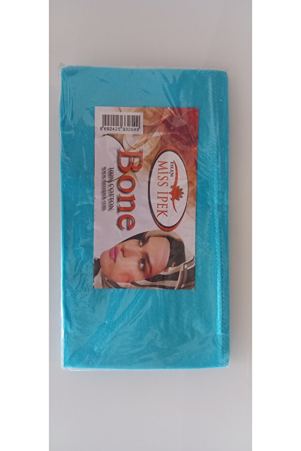 غطاء رأس من القطن الممشط باللون الأزرق الفاتح من Miss Silk