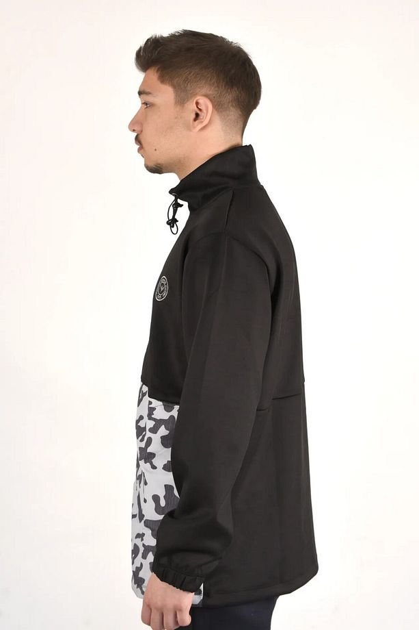SİYAH KAMUFLAJ DESENLİ POLYESTER SWEATSHIRT - 2