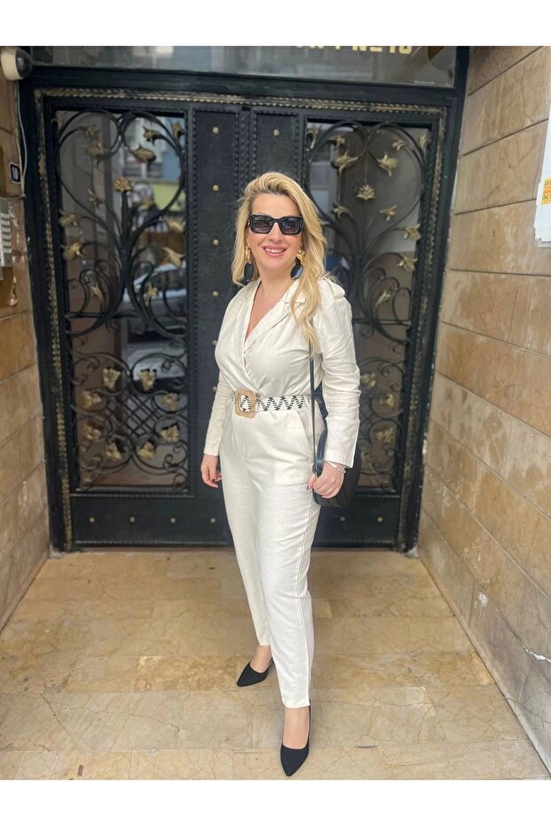 KEMERLİ KREM TULUM - 7