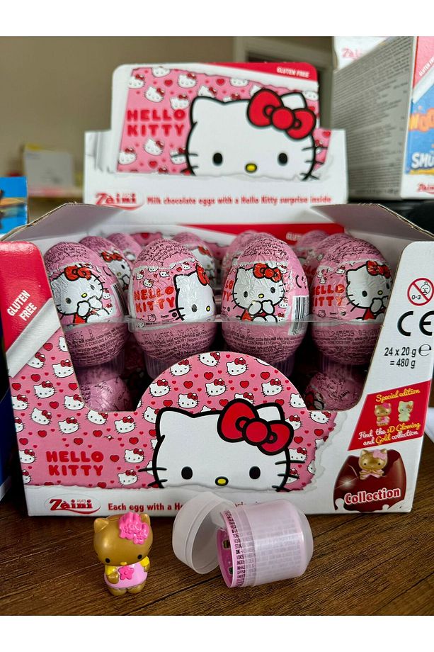 Hello Kitty Çikolatalı Sürpriz Yumurta 3 Adet. - 2