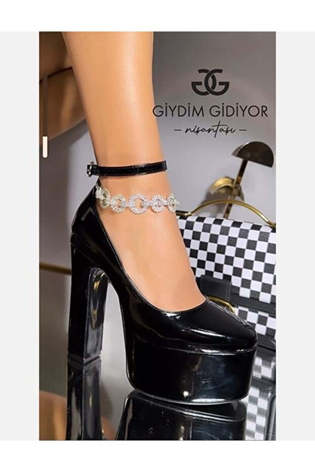 Deep Platform Topuklu Ayakkabı Siyah - 1