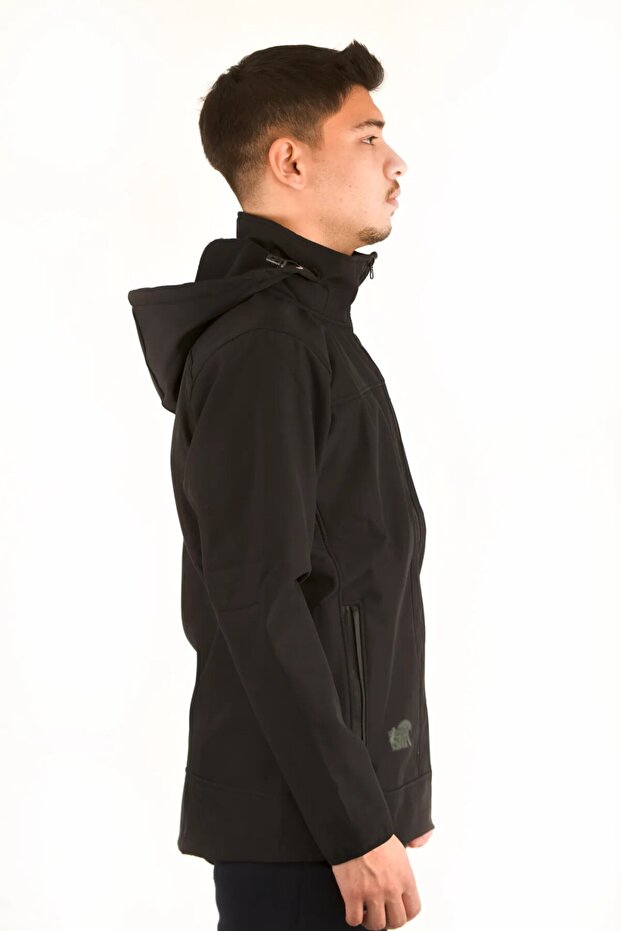 SİYAH SOFTSHELL MONT - 4