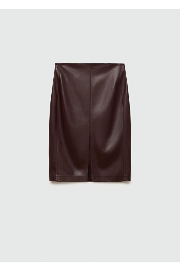 Deri görünümlü kalem etek - 3