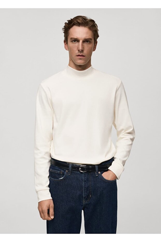 Perkins Yaka Pamuklu Tişört - 1