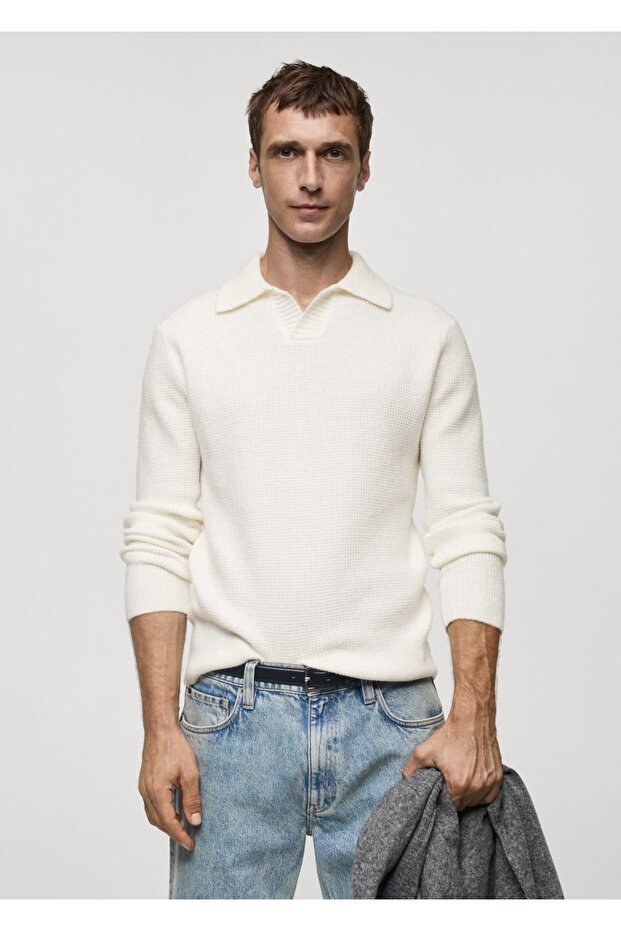 Normal kesim triko polo gömlek - 1