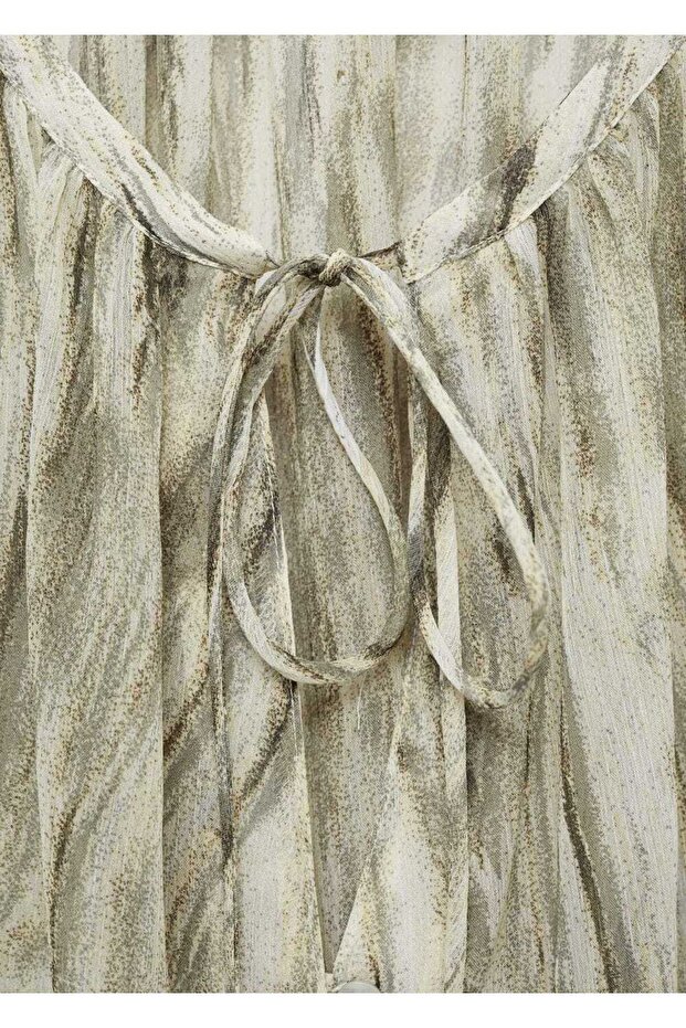 Yarı transparan desenli bluz - 7