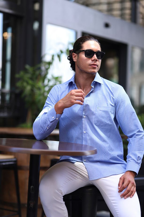 Regular Fit Kareli Çizgili Emilio Gömlek - 5