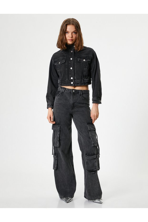Cargo Jeans Straight Wide Leg Standard Waist - Eve Straight Jeans