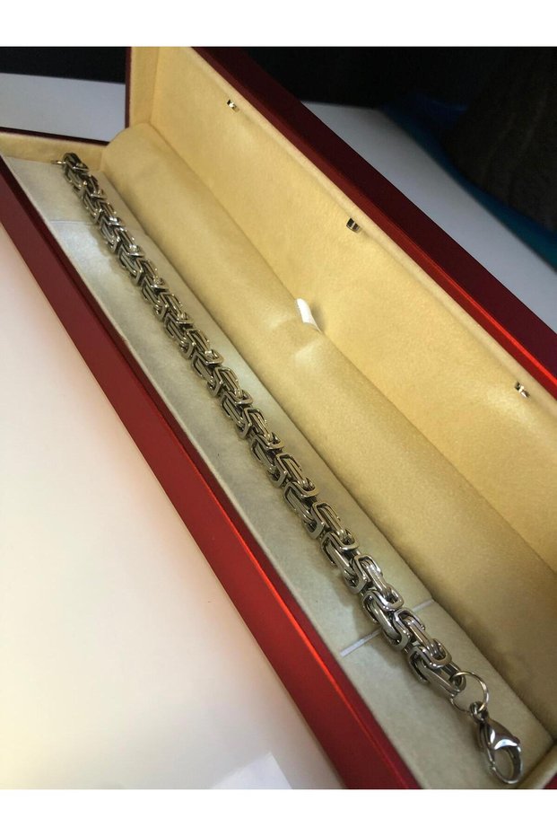 6mm King White Color Men's Steel Bracelet • in Light Box • for Lover • for Spouse • for Father • Bracelet