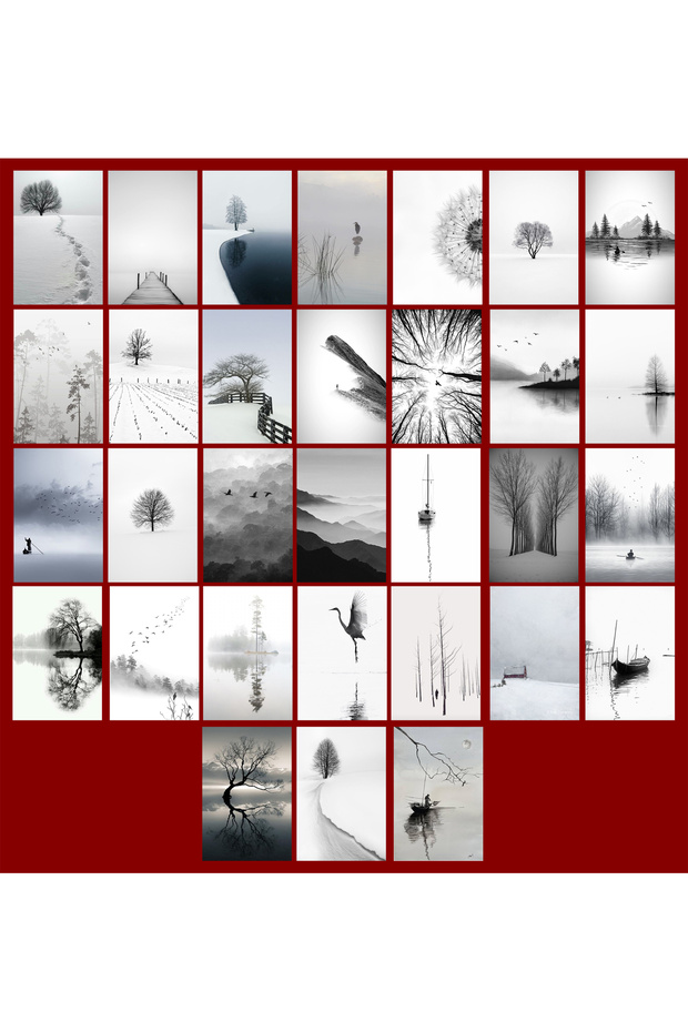 Foggy Weather Themed Postcard Set (10X15 cm 31 Pieces)