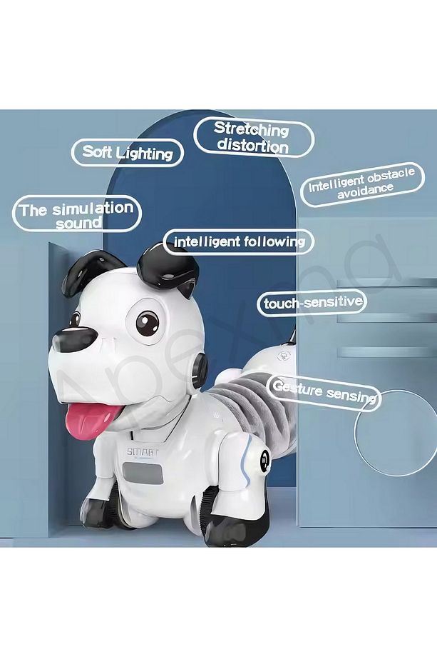 Uzaktan Kumandalı Dokunma & El Hareketleri Algılayan Sesli ve Işıklı Uzayan Robot Sosis Köpek - 7